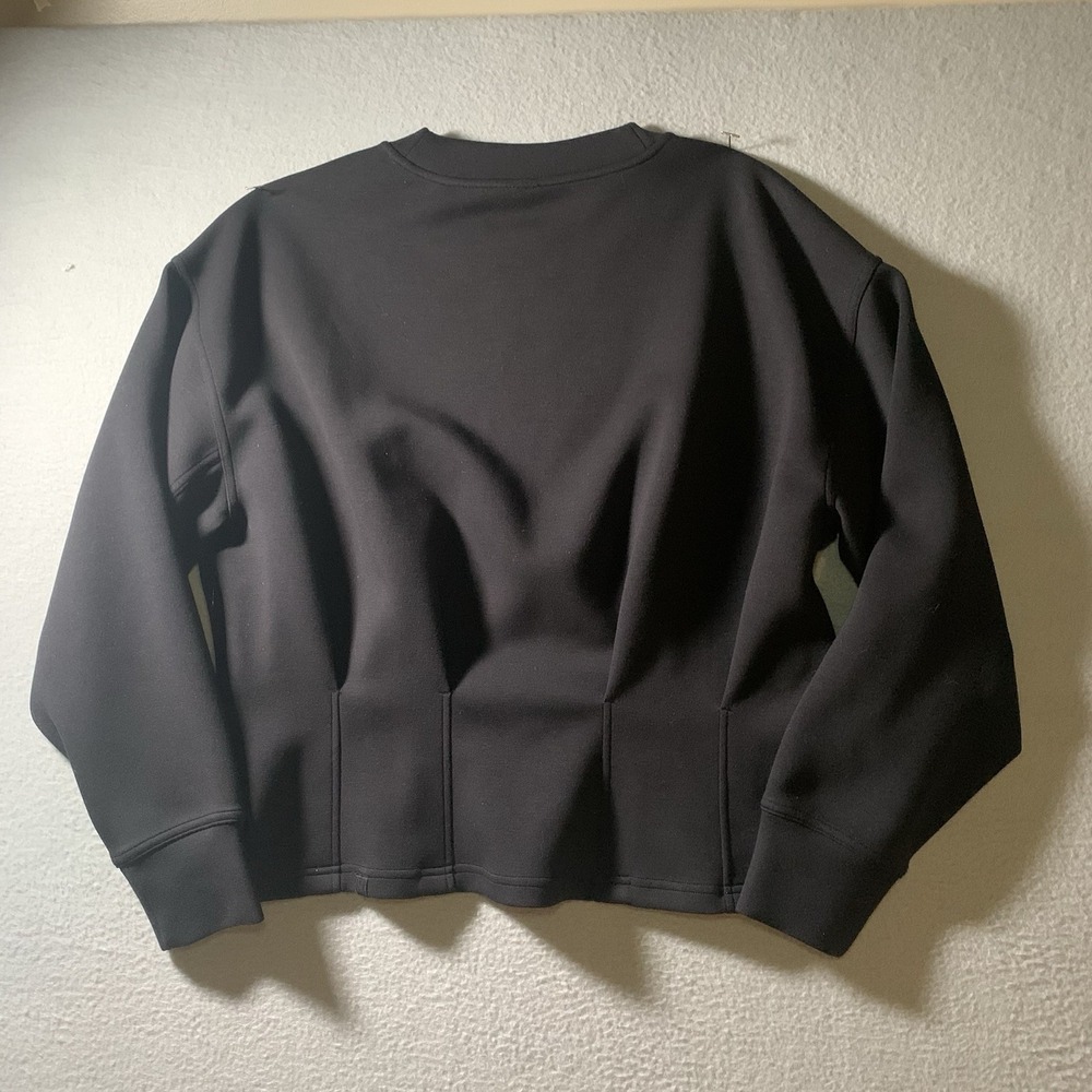 lululemon Gathered Waist Crew Pullover Size12 black - Picture 9 of 10
